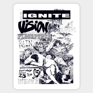 Ignite / Vision / Floorpunch / Rancor / Rain On The Parade Sticker